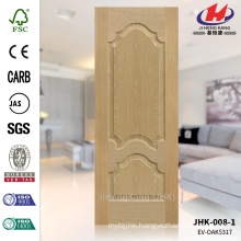 JHK-008-1 Most Popular Russian Two Panels 4mm Deep Pressing EV ASH Molded Veneer Skin Door Laminate Supplier